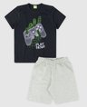 08 conjunto bebe e infantil camiseta bermuda masculino verao preto branco