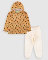 03 conjunto infantil meia estacao com capuz masculino caramelo