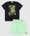 90 conjunto bebe e infantil camiseta bermuda masculino verao preto