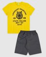 766 conjunto bebe e infantil camiseta bermuda masculino verao