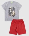 858 conjunto bebe e infantil camiseta bermuda masculino verao