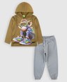 658 conjunto infantil meia estacao com capuz masculino