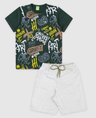 128 conjunto infantil camiseta bermuda masculino verao
