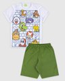 595 conjunto infantil camiseta bermuda masculino verao