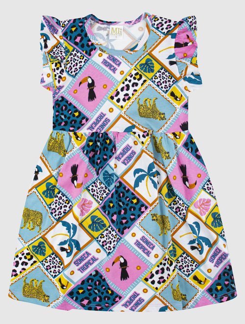 01 vestido infantil feminino mis verao verde militar 4