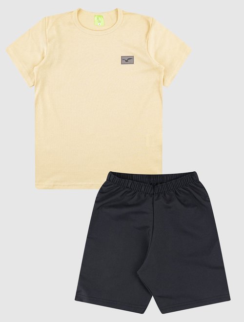 1646 conjunto infantil camiseta bermuda masculino verao