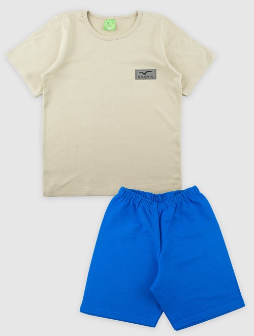 Conjunto Infantil Camiseta/Bermuda Masculino Verão
