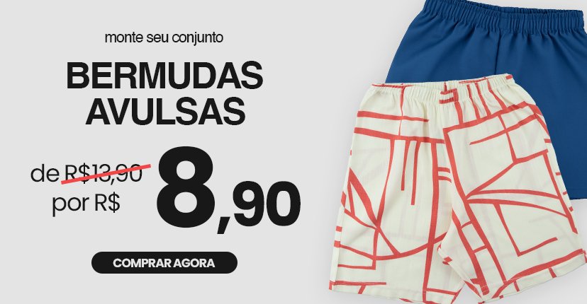 Bermudas por R$8,90