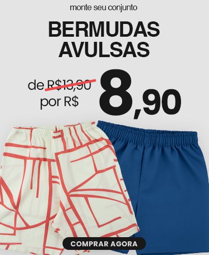 Bermudas por R$8,90
