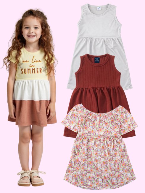 Kit de vestidos infantis